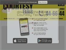 Tablet Screenshot of courtesytaxis.com